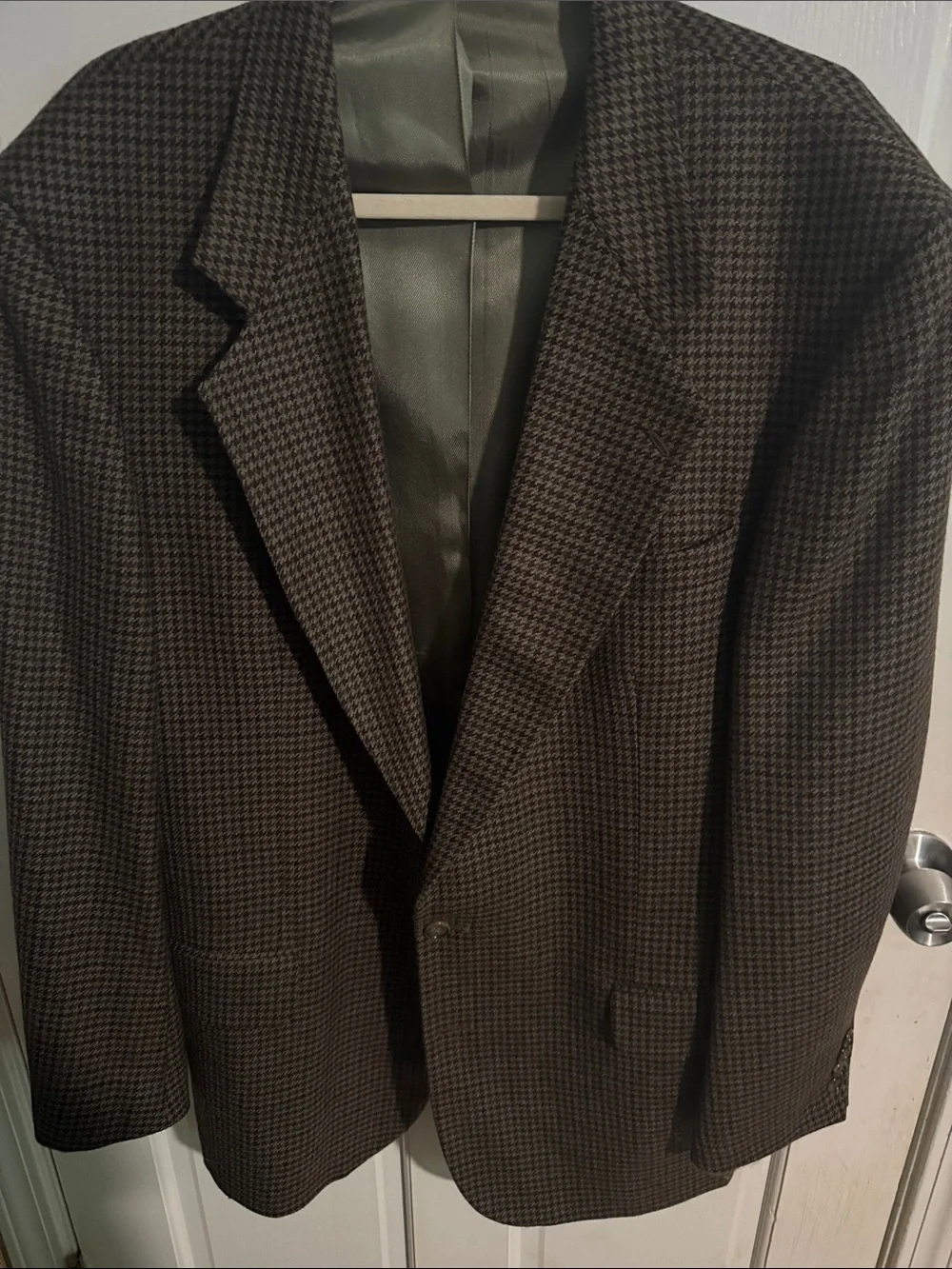 Oscar de la Renta Brown Houndstooth Sport Coat